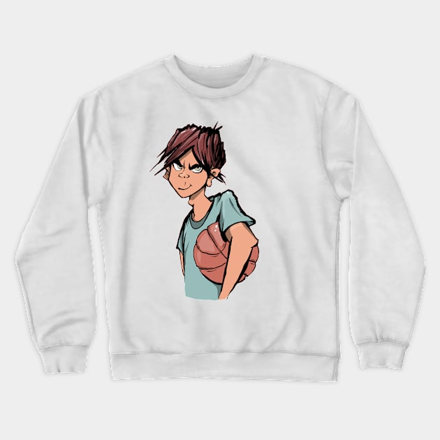 Street youth basketball player Crewneck Sweatshirt by Coop Art